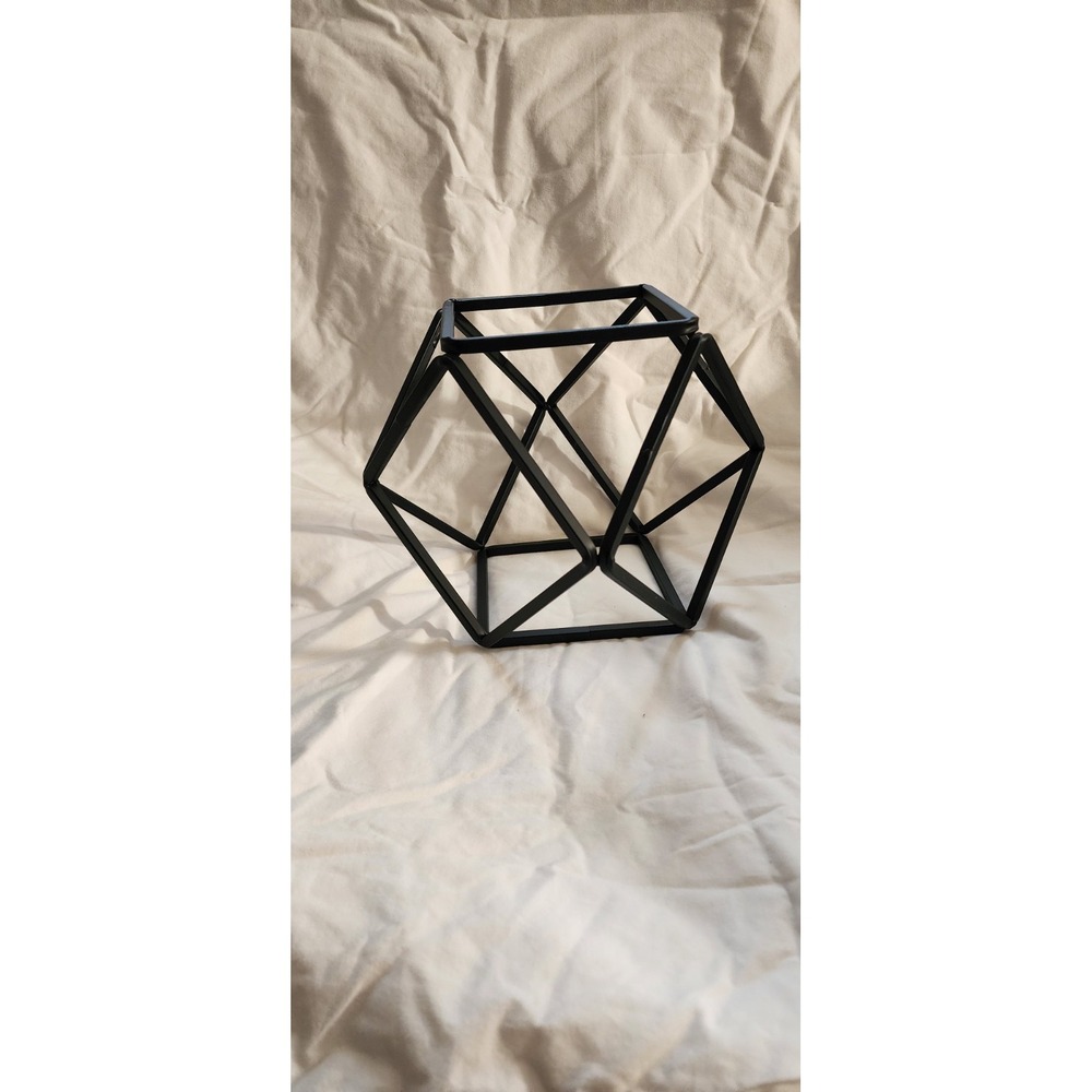 9 In Black Geometric Metal Decoration Shelfsitter Table‎ Top Decor